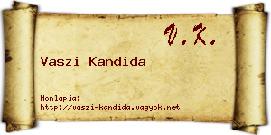 Vaszi Kandida névjegykártya